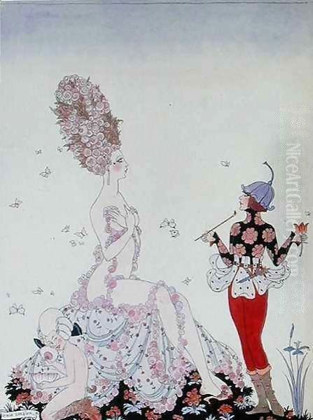 Mother Nature Oil Painting by Georges Barbier