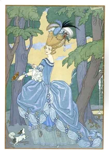 Walk in the Forest Oil Painting by Georges Barbier