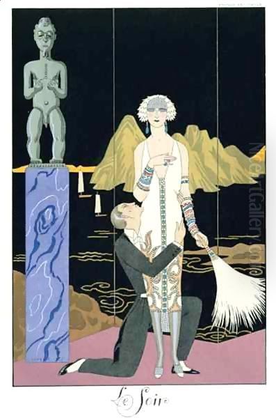 Night Oil Painting by Georges Barbier