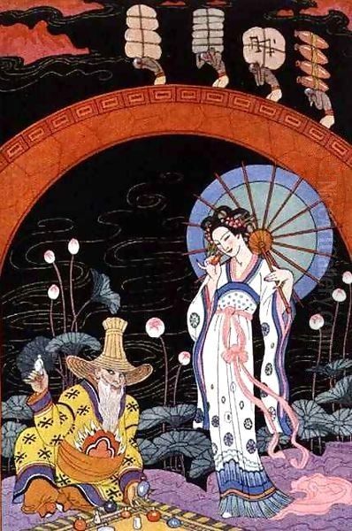 China, from 'The Art of Perfume' Oil Painting by Georges Barbier