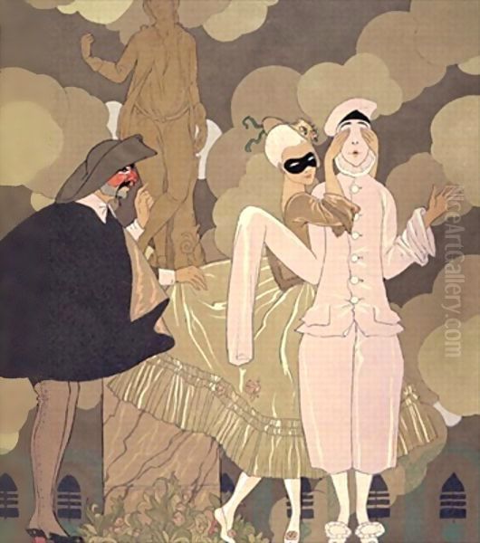 Surprise Oil Painting by Georges Barbier