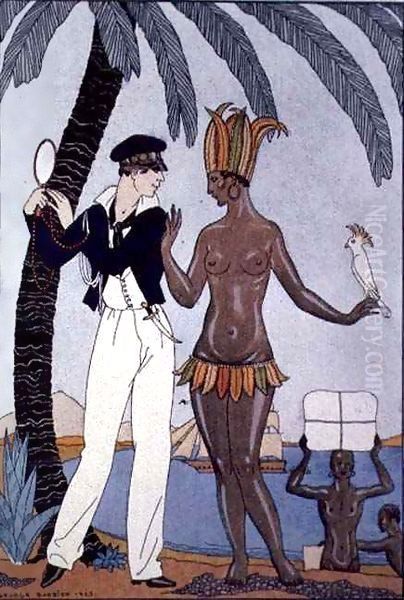 The Beautiful Native Oil Painting by Georges Barbier