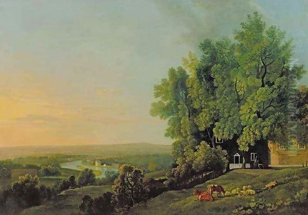 View from Richmond Oil Painting by George Baratt