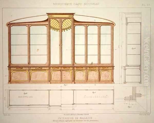 Design for a shop display cabinet 2 Oil Painting by F. Barabas