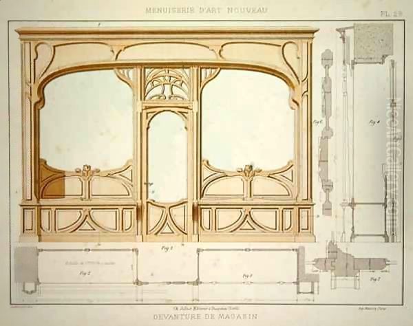 Design for a shop front Oil Painting by F. Barabas