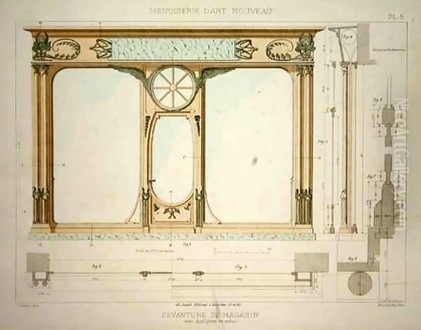 Design for a shop front 3 Oil Painting by F. Barabas