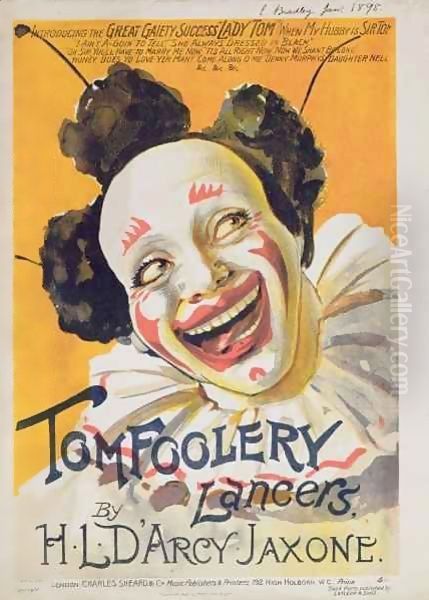 Front cover of the music score for 'Tom Foolery Lancers' Oil Painting by H. G. Banks