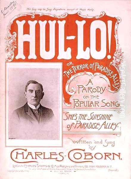 Front cover of the music score for 'Hul lo', or 'The Terror of Paradise Alley' Oil Painting by H. G. Banks