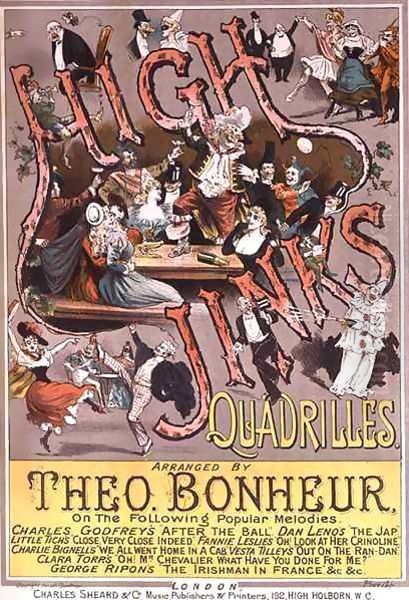 Front cover of the music score for 'High Jinks Quadrilles' Oil Painting by H. G. Banks