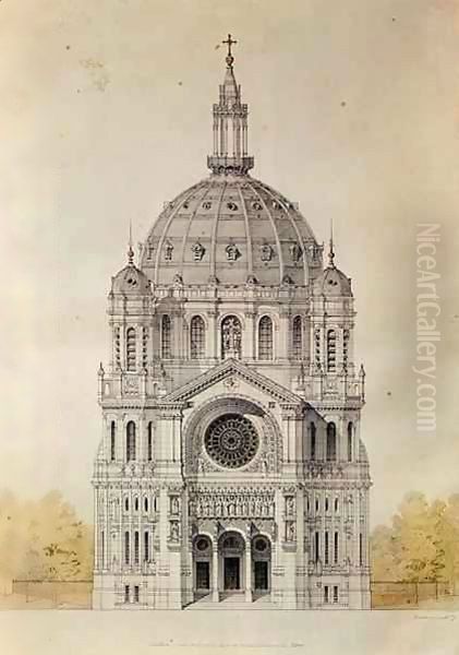 West facade of the Church of St. Augustin, Paris Oil Painting by Victor Baltard