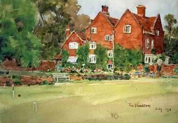 The Croquet Lawn at The Woodrow Oil Painting by Wilfred Williams Ball