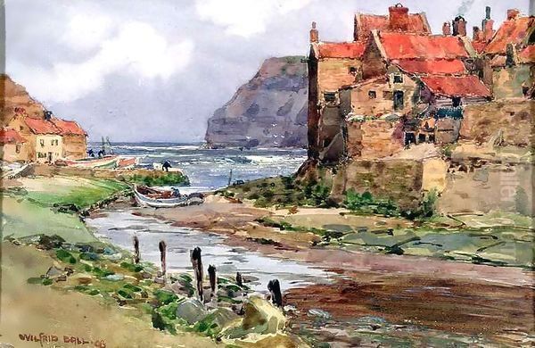 Staithes Oil Painting by Wilfred Williams Ball