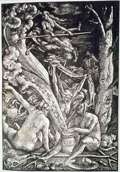 The Witches at the Sabbath, after Hans Baldung Grien Oil Painting by Hans Baldung Grien