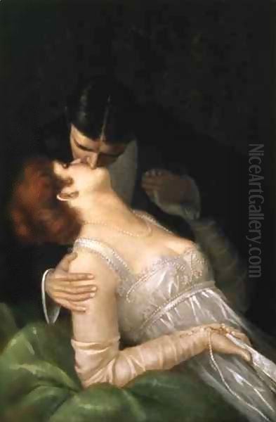 The Kiss Oil Painting by G. Baldry