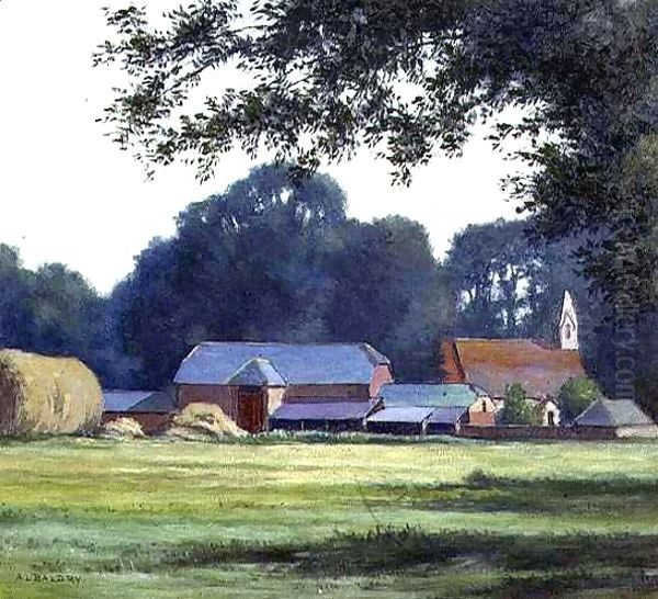 Farm at West Parley, Dorset Oil Painting by Alfred Lys Baldry