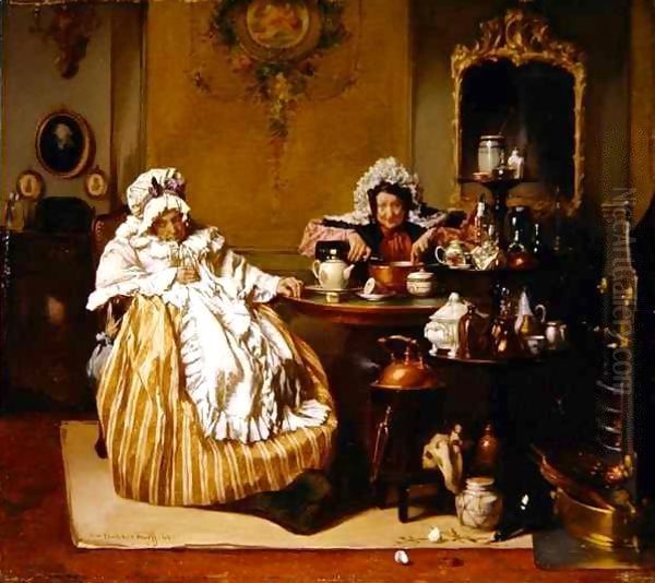 High Tea Oil Painting by Alexander Hugo Bakker Korff