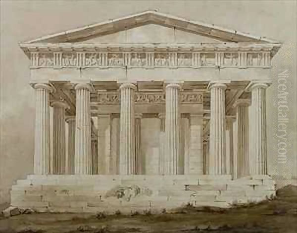 Temple of Hephaestus, Athens Oil Painting by Henry Bailey