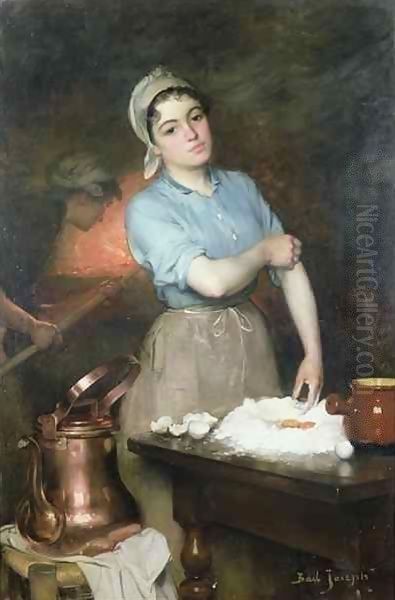 The Pretty Pastry Cook Oil Painting by Joseph Bail