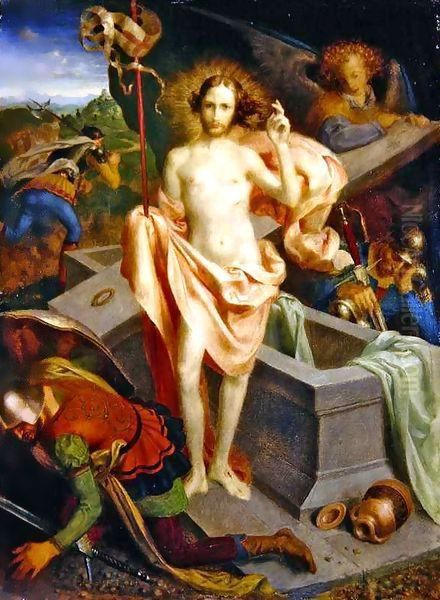 The Resurrection Oil Painting by Theodor Baierl