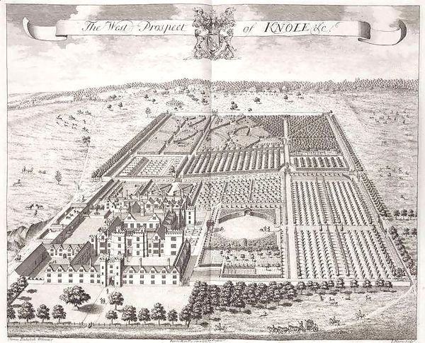 The West Prospect of Knole Oil Painting by Thomas Badeslade