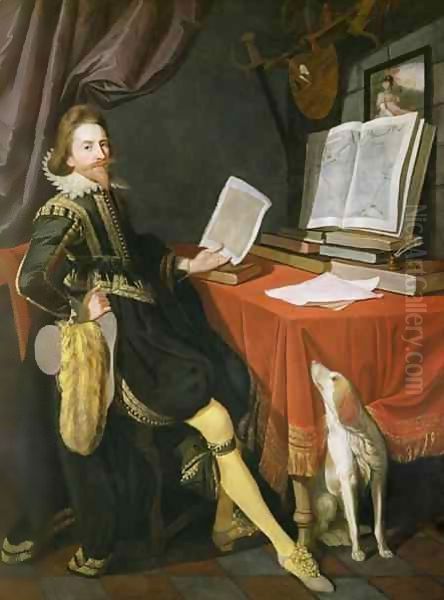 Self Portrait Oil Painting by Sir Nathaniel Bacon