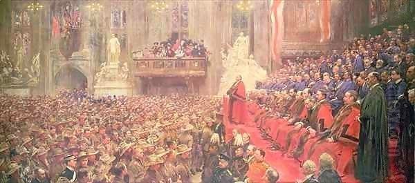 The City Imperial Volunteers in Guildhall on their Return from South Africa Oil Painting by John Henry Frederick Bacon