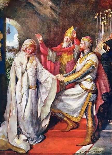 The Marriage of King Arthur and Queen Guinevere Oil Painting by John Henry Frederick Bacon