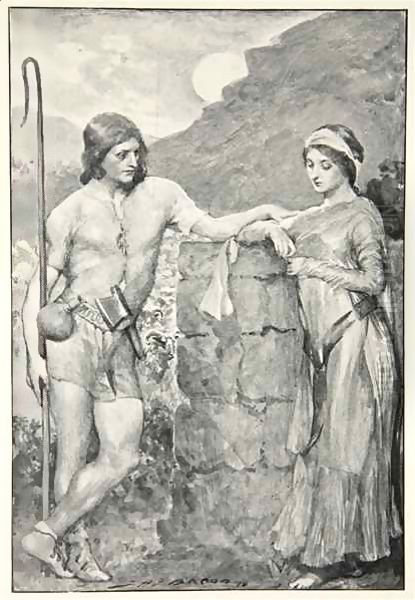 Olaf and Sigrid, from 'Hero Myths and Legends of the British Race' Oil Painting by John Henry Frederick Bacon