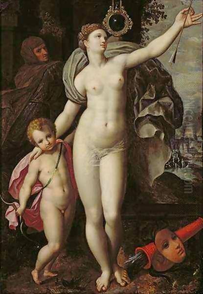 Venus and Cupid Oil Painting by Jacques de Backer