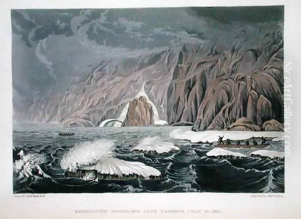 Expedition doubling Cape Barrow Oil Painting by Sir George Back