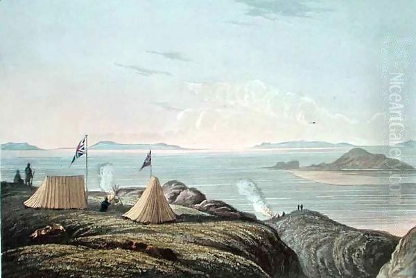 View of the Arctic Sea from the Mouth of the Coppermine River, Midnight Oil Painting by Sir George Back