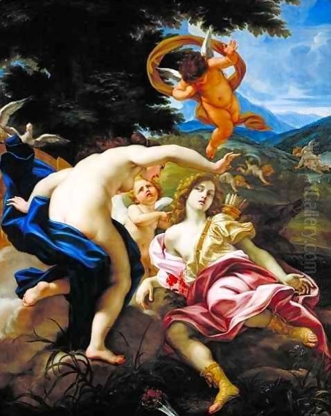 The Death of Adonis Oil Painting by Giovanni Battista (Baciccio) Gaulli