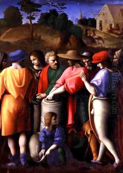 The Search for the Stolen Cup Oil Painting by Francesco Ubertini Verdi Bachiacca