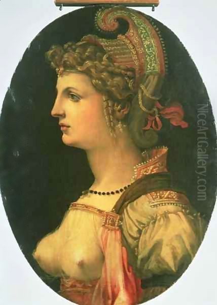 Portrait of Vittoria Colonna Oil Painting by Francesco Ubertini Verdi Bachiacca