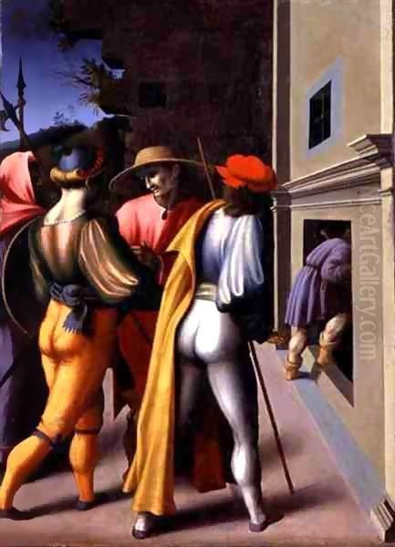 The Arrest of the Brothers Oil Painting by Francesco Ubertini Verdi Bachiacca