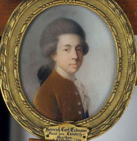 Heinrich Carl Erdmann, Fuerst von Carolath-Beuthen Oil Painting by Johann Philipp Bach