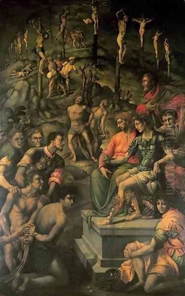 The Ten Thousand Martyrs Oil Painting by Francesco Ubertini Bacchiacca II