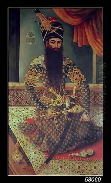 Fath' Ali Shah (1771-1834), King of Persia Oil Painting by Mirza Baba