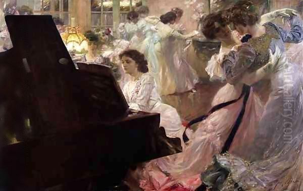 The White Ball Oil Painting by Joseph-Marius Avy