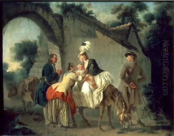 Farewell to the Nursemaid Oil Painting by Etienne Aubry