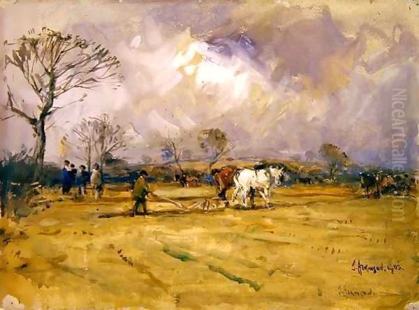 The Plough Team Oil Painting by John Atkinson