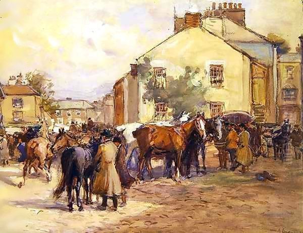 The Horse Fair Oil Painting by John Atkinson