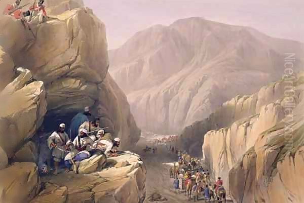 The Wild Pass of Siri-Kajoor, from 'Sketches in Afghaunistan' Oil Painting by James Atkinson