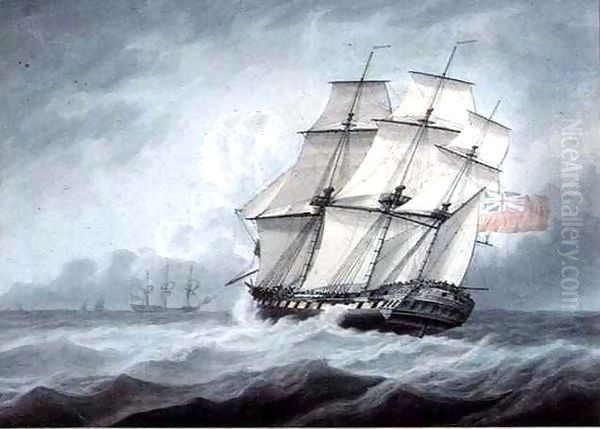 The Frigate Oil Painting by Samuel Atkins