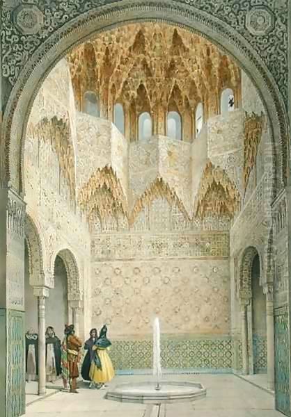 The Hall of the Abencerrages, the Alhambra, Granada Oil Painting by Leon Auguste Asselineau