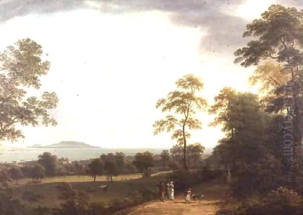 Dublin Bay from Mount Merrion Park Oil Painting by William Ashford