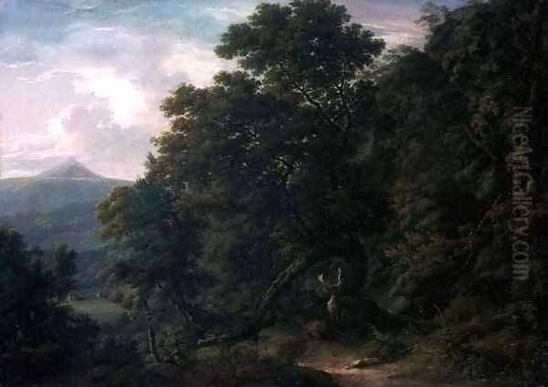 View of Powerscourt Demesne Oil Painting by William Ashford