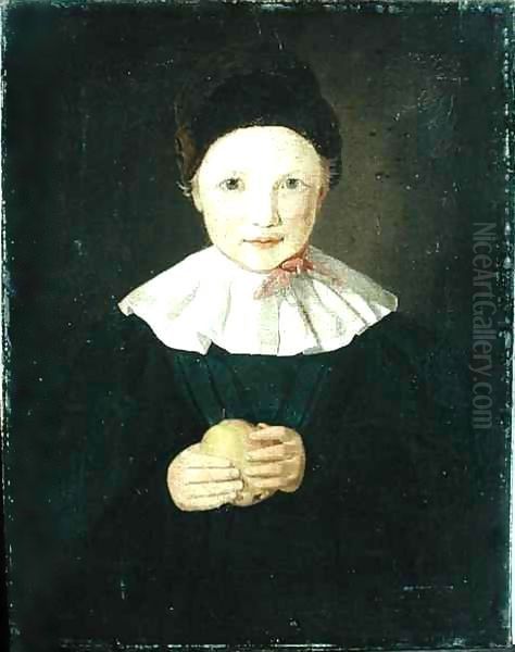 Portrait of a Child Oil Painting by Louis Asher