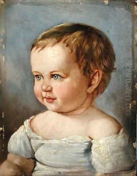 Portrait of a Child 2 Oil Painting by Louis Asher