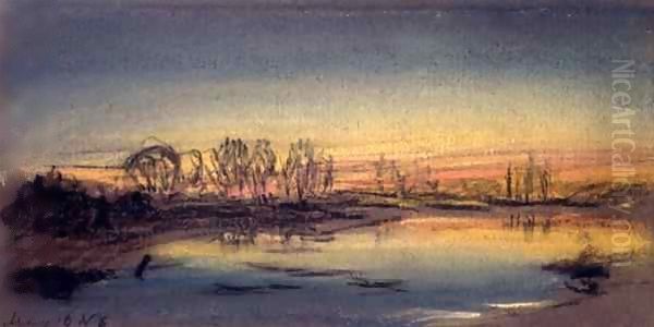 Sunset 3 Oil Painting by William Ascroft